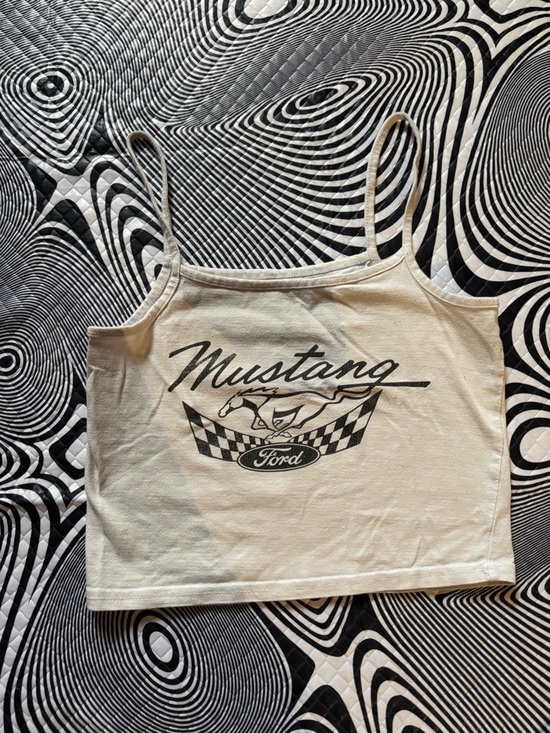 Ford Tops - Ford White Tank Top with Black Graphic